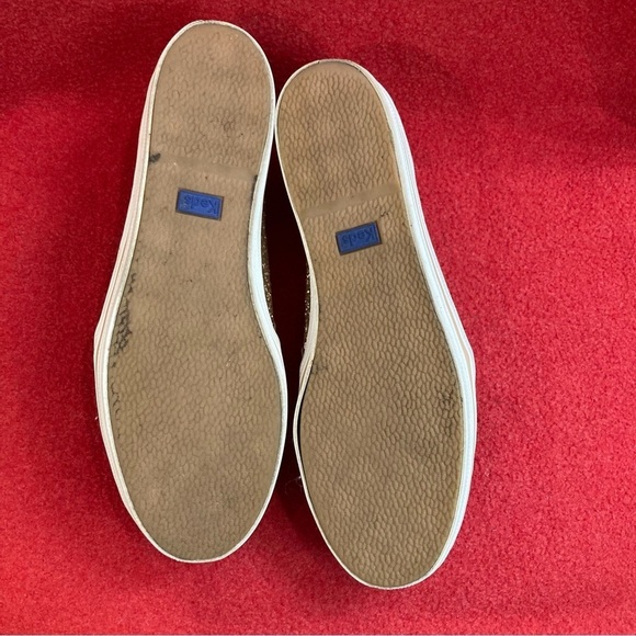 KEDS x KATE SPADE Sz 8.5 Slip On Sparkly Gold Colour Way Rubber Sole Loafer - Picture 9 of 9